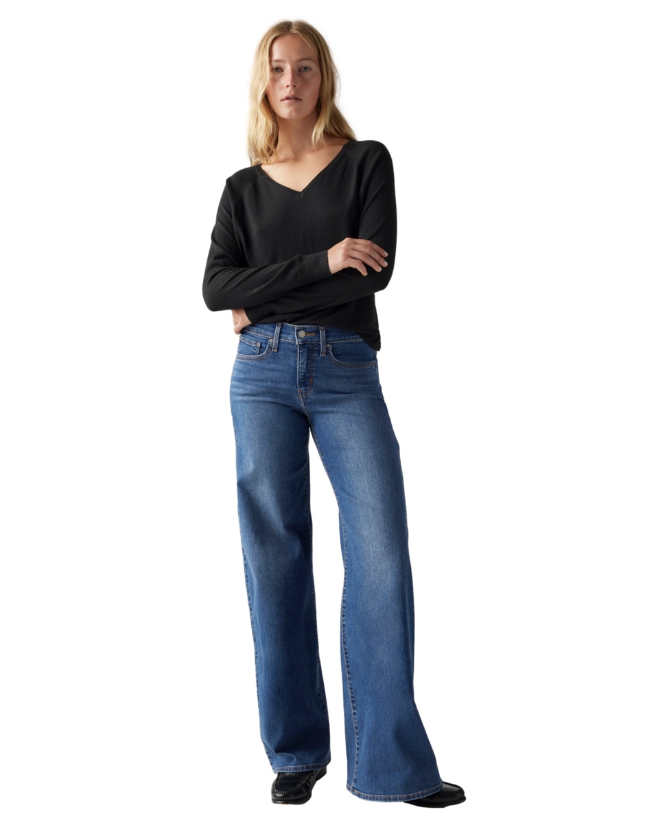Jeans wide leg 318 shaping wide leg clever girl para mujer 2