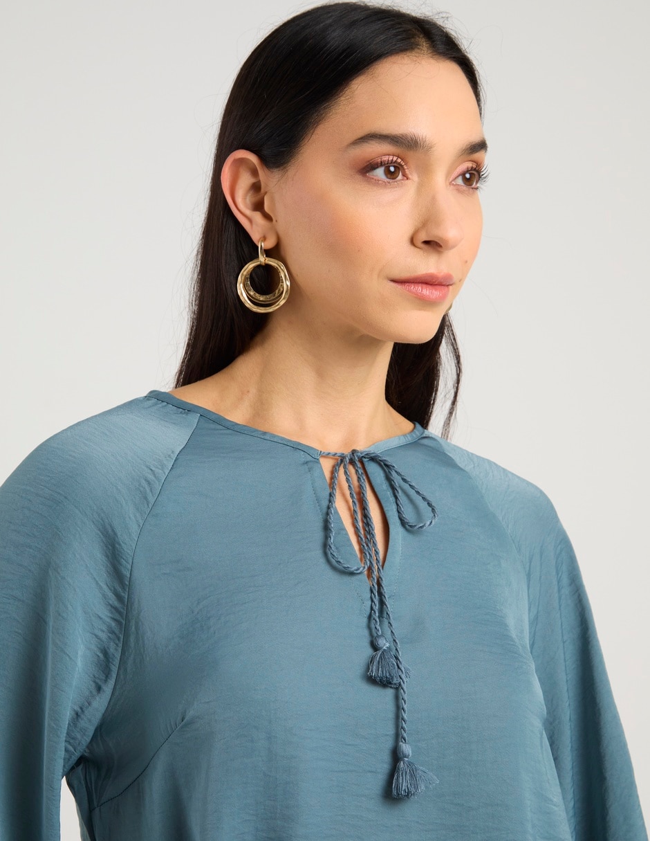 Blusa manga larga para mujer