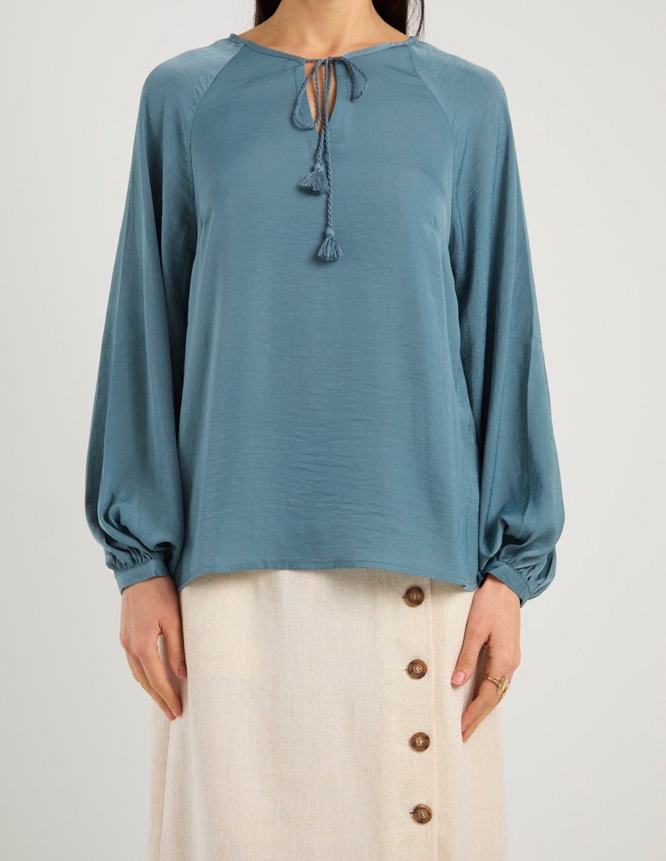 Blusa manga larga para mujer