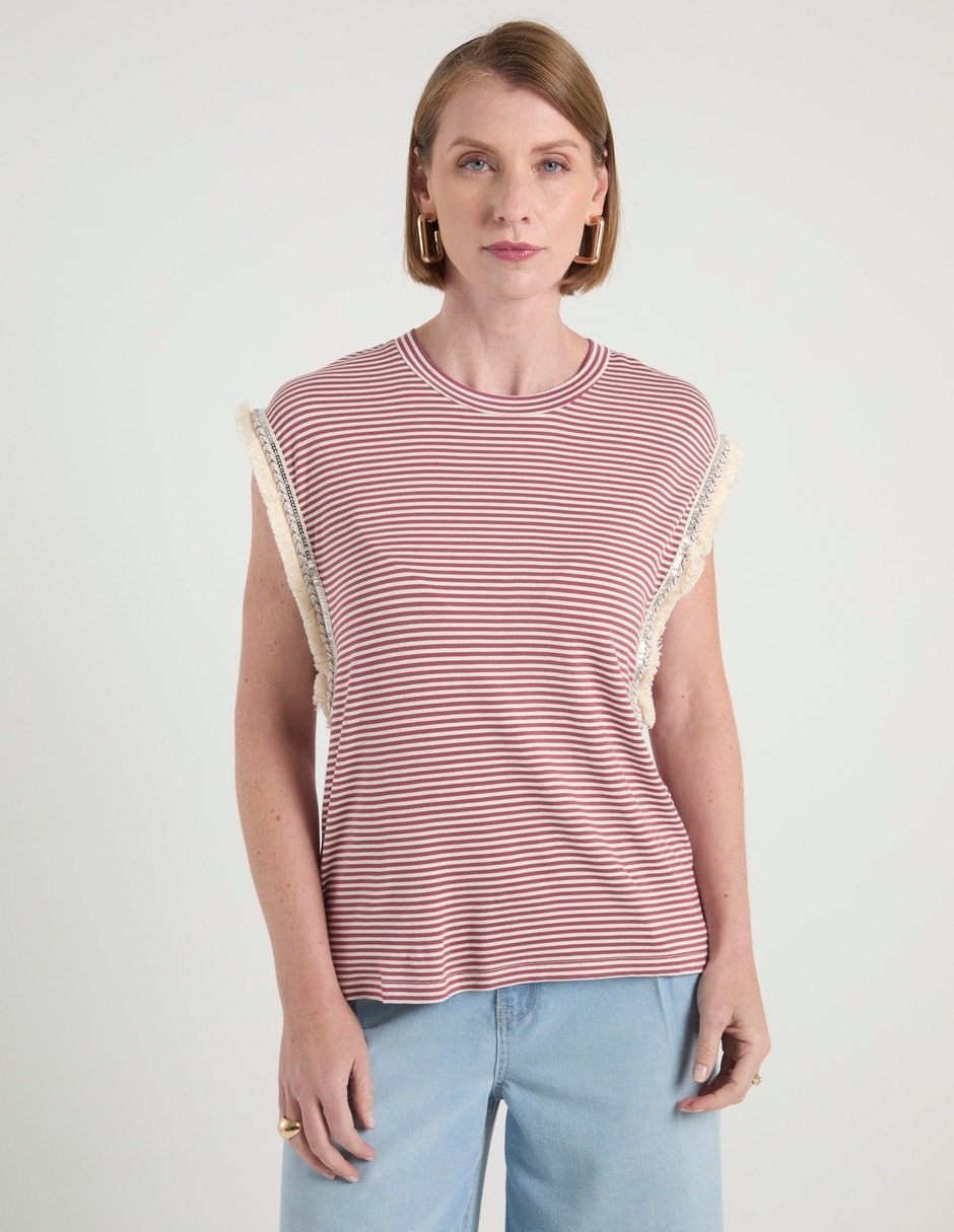 Playera cuello redondo para mujer 1
