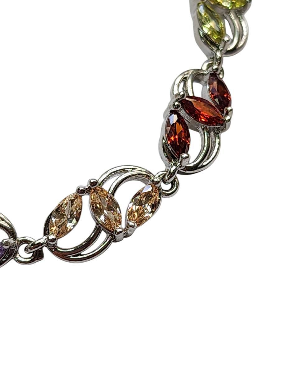 Pulsera con zirconia acabado baño de rodio 4