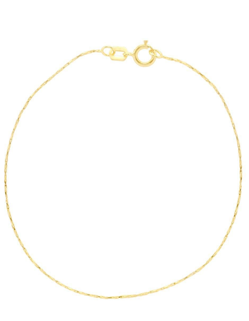 Pulsera de oro 10 K acabado pulido Pulsera de oro 10 K acabado pulido