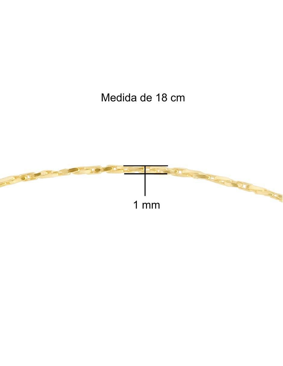 Pulsera de oro 10 K acabado pulido 5