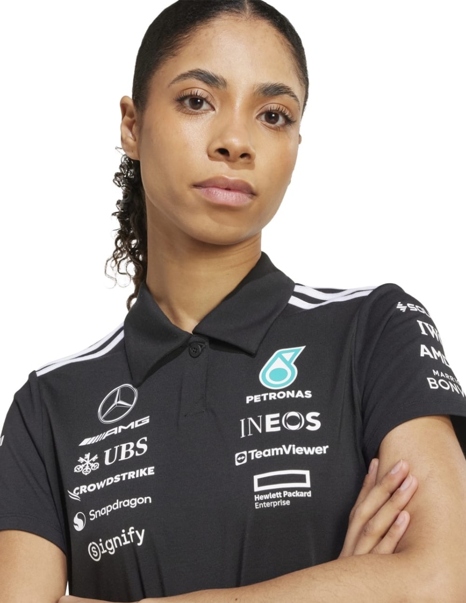 Playera manga corta ADIDAS Motorsport Dc Brackley cuello polo para mujer