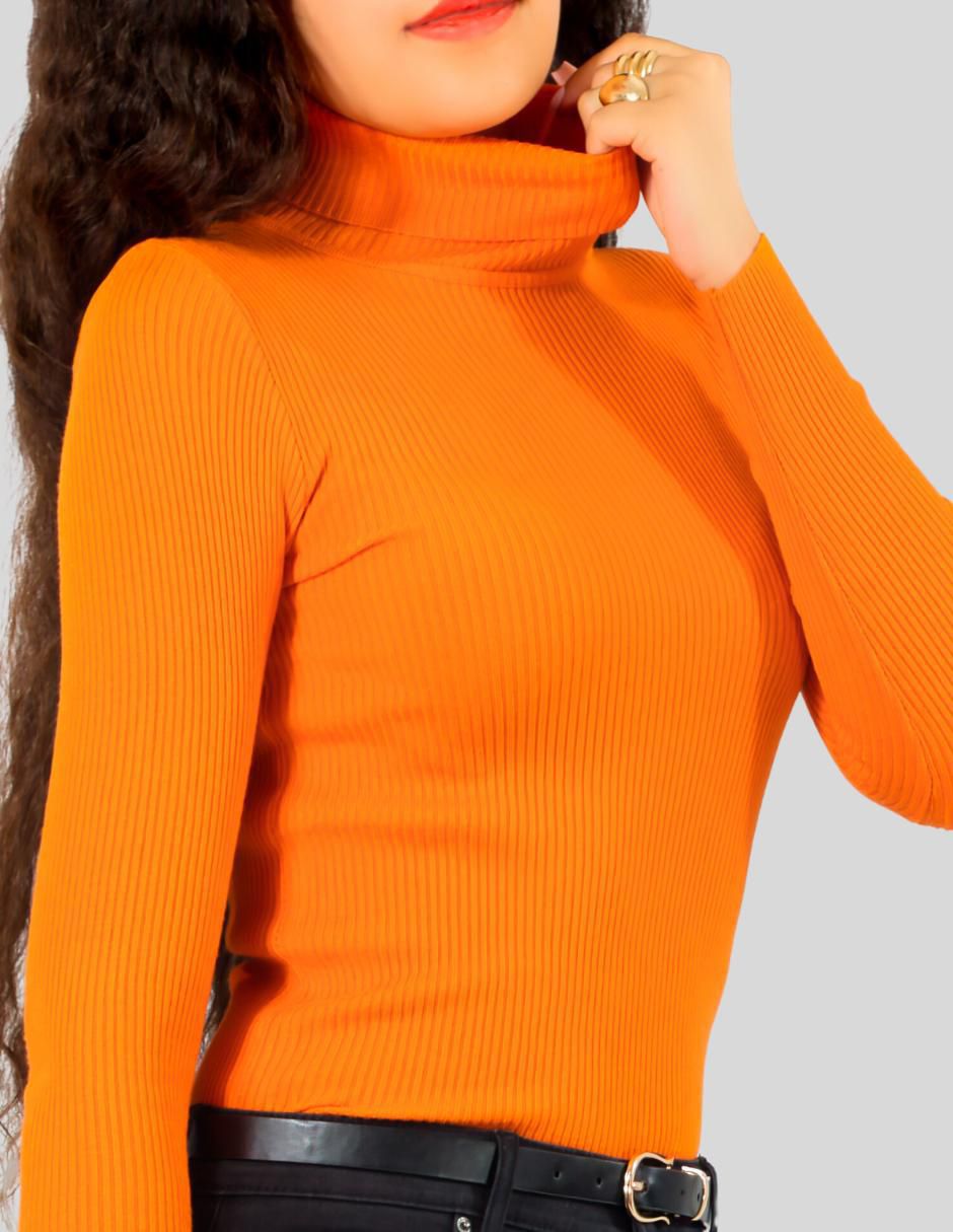 Suéter cuello tortuga para mujer