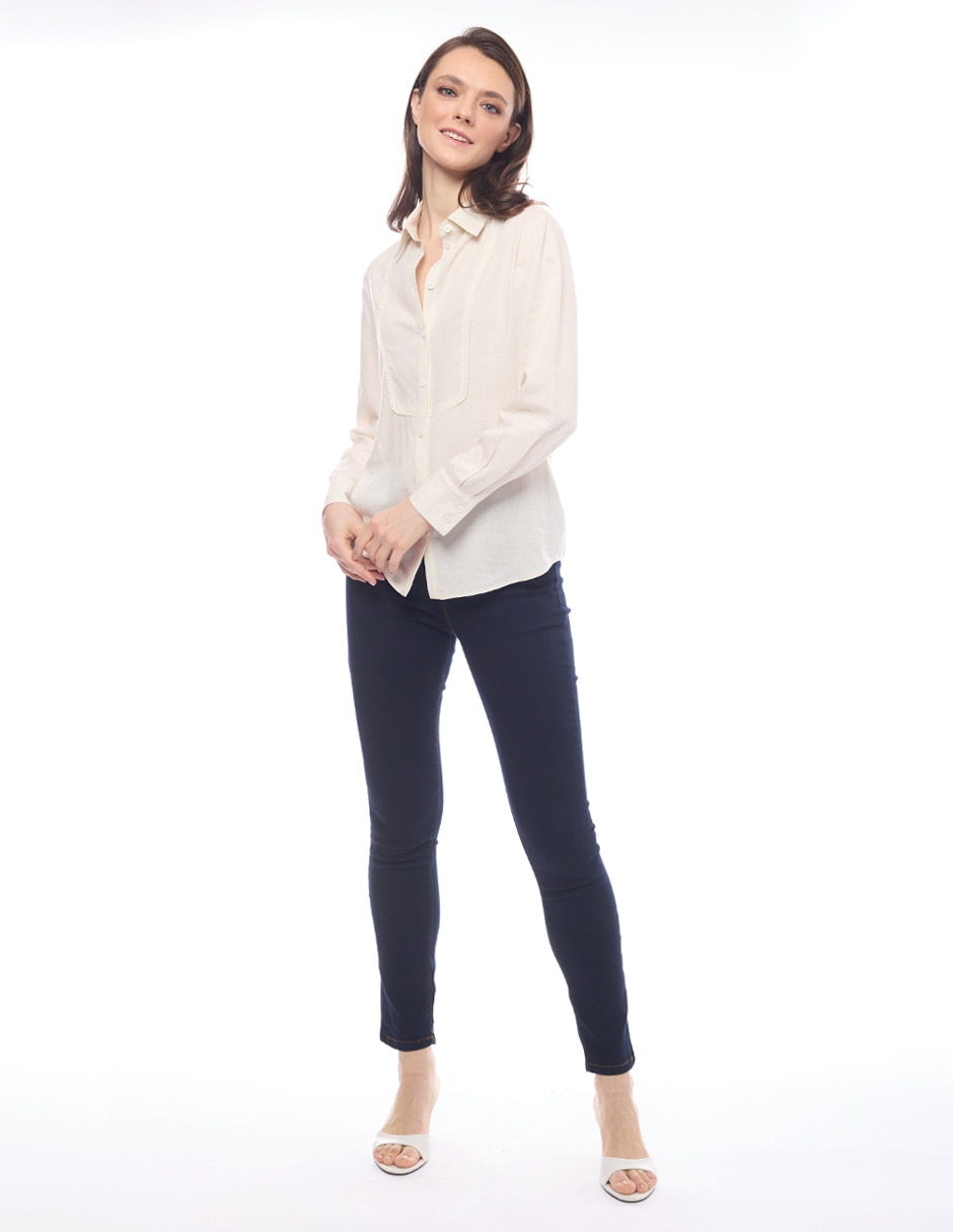 Blusa Morethanangels manga larga para mujer 5