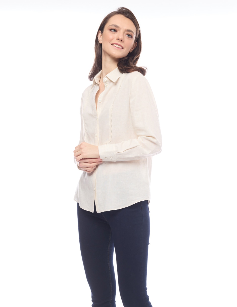 Blusa Morethanangels manga larga para mujer