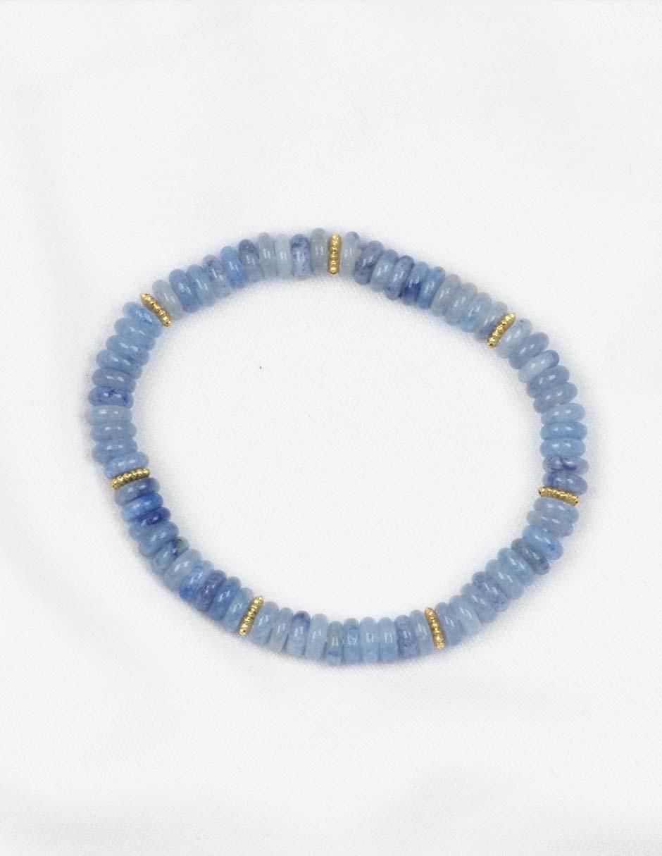 Pulsera con dumortierita Concentración acabado pulido 3