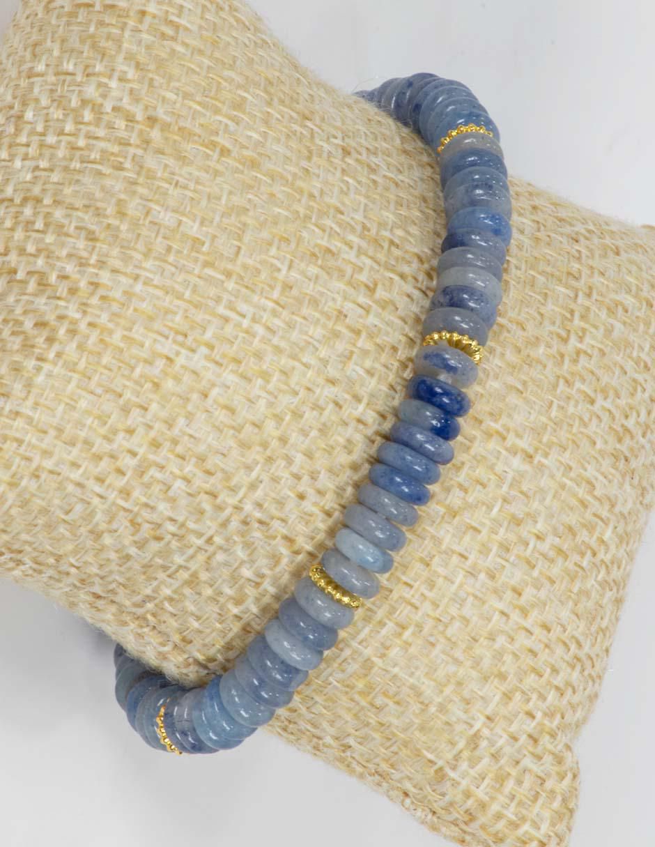 Pulsera con dumortierita Concentración acabado pulido 4