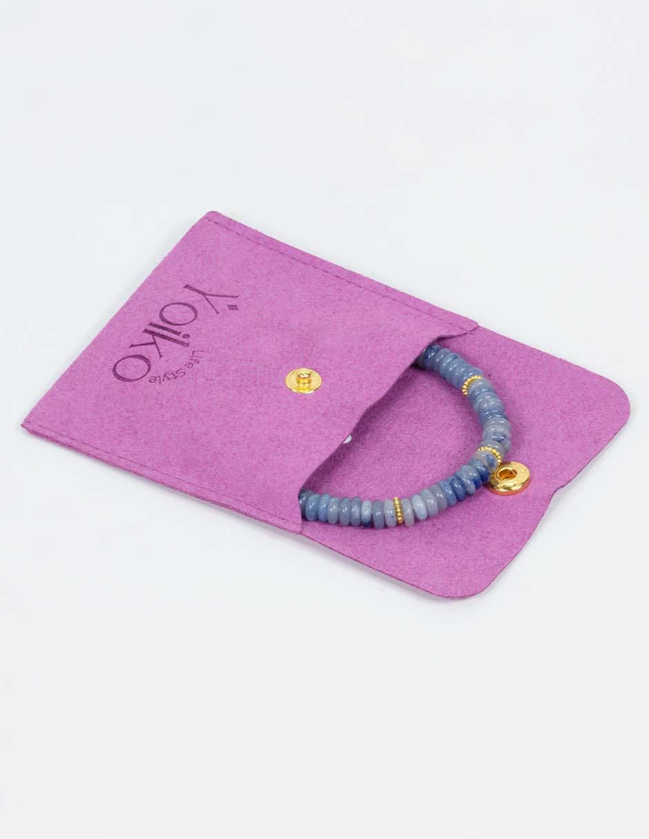 Pulsera con dumortierita Concentración acabado pulido 6