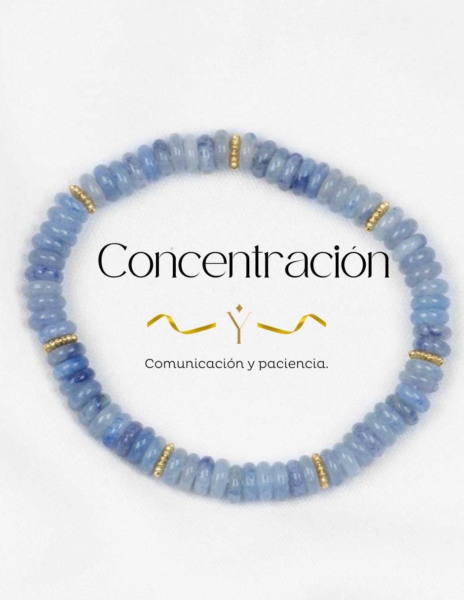 Pulsera con dumortierita Concentración acabado pulido 7
