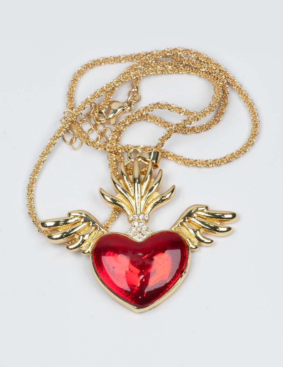 Collar corazón Fuego 3