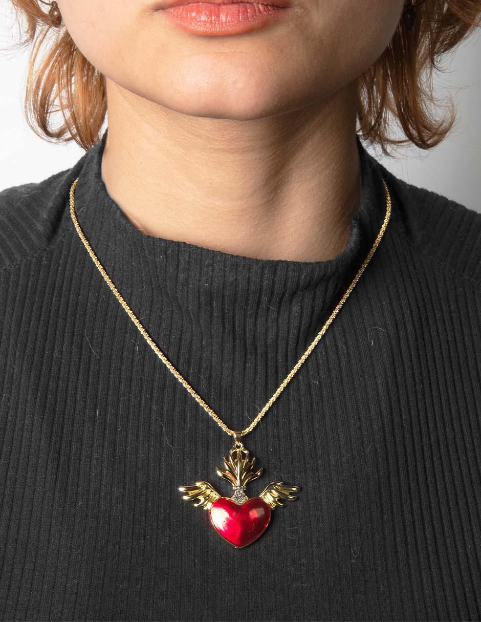 Collar corazón Fuego 4