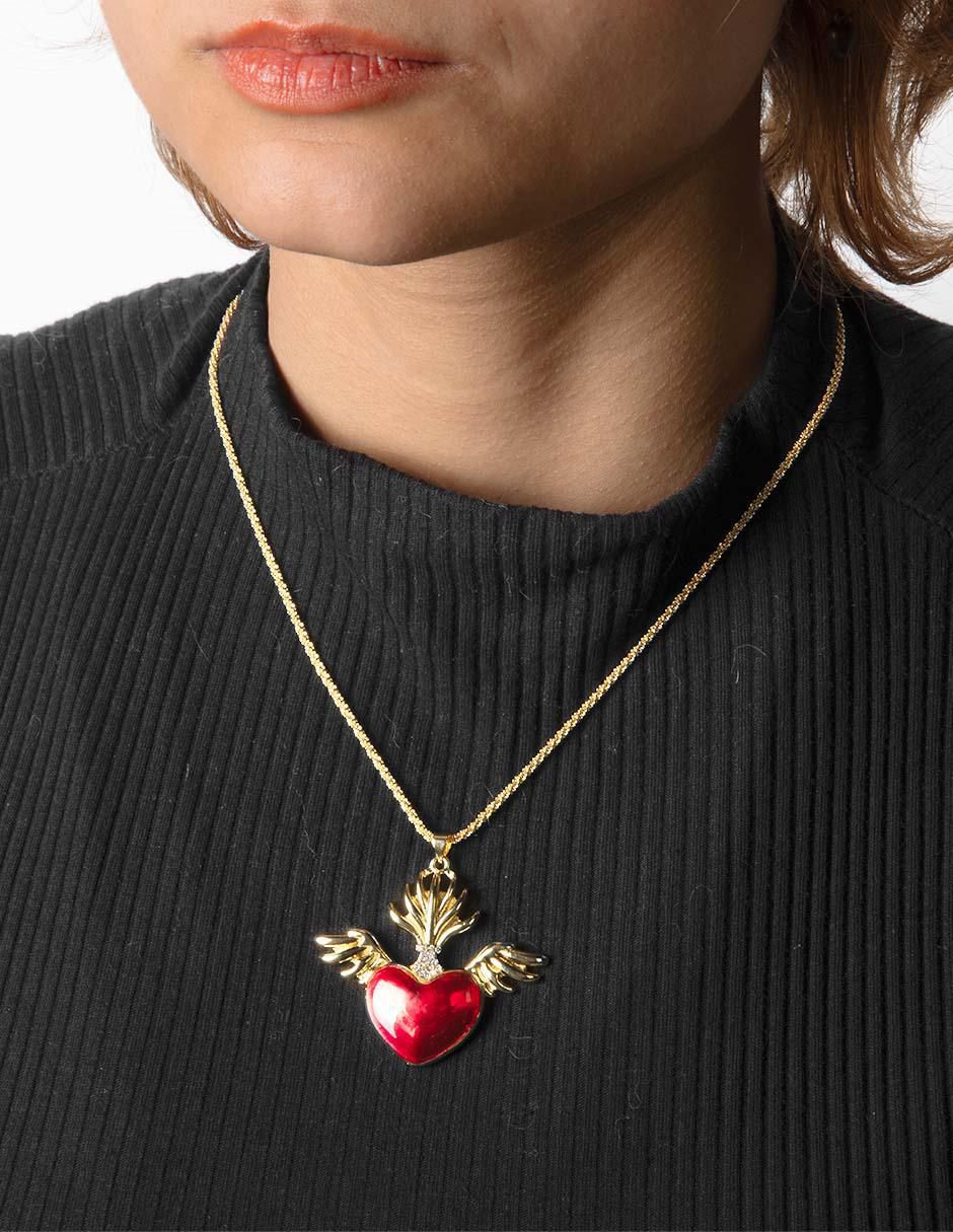 Collar corazón Fuego 5