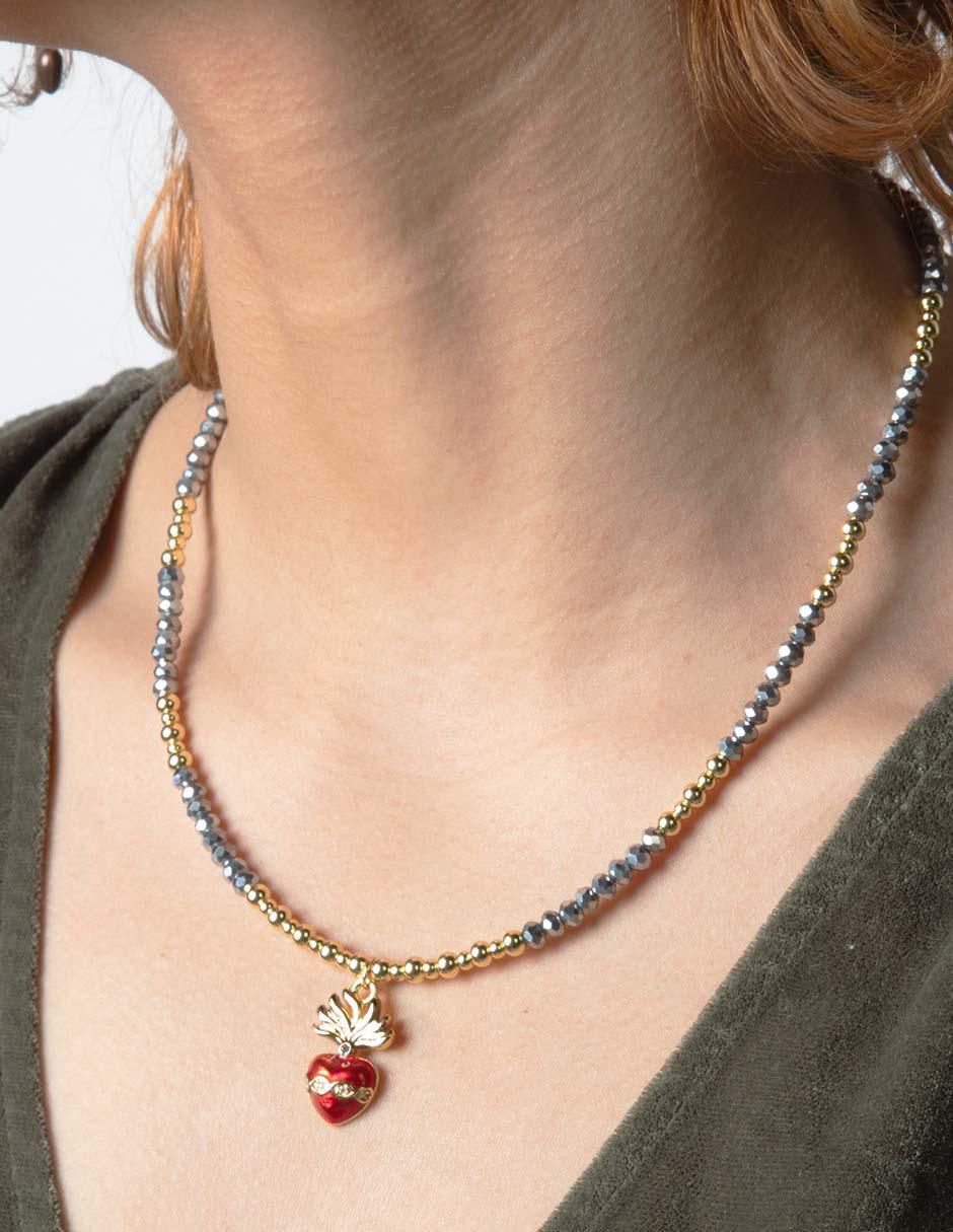 Collar corazón Milagritos 4