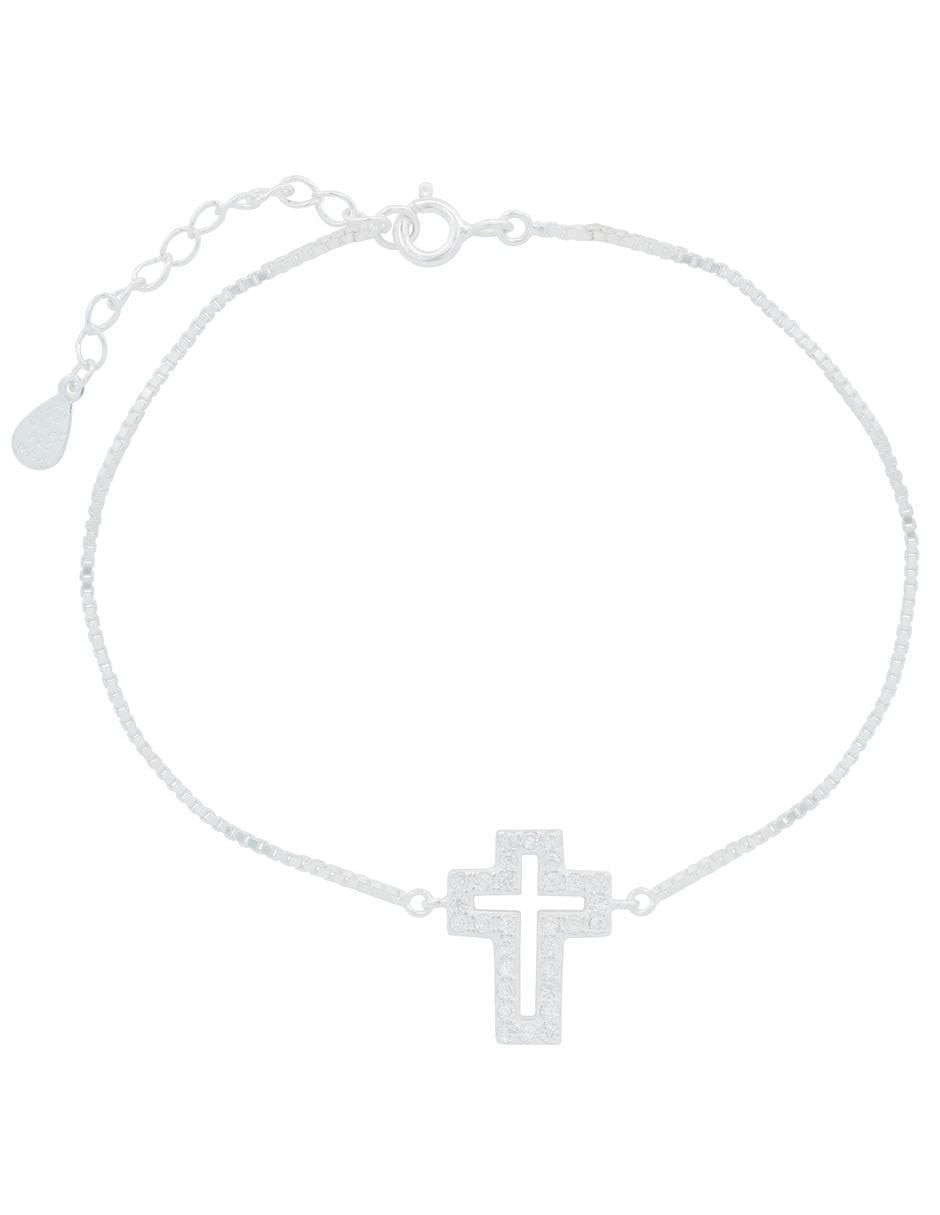 Pulsera de plata con zirconia P 925 acabado pulido Pulsera de plata con zirconia P 925 acabado pulido