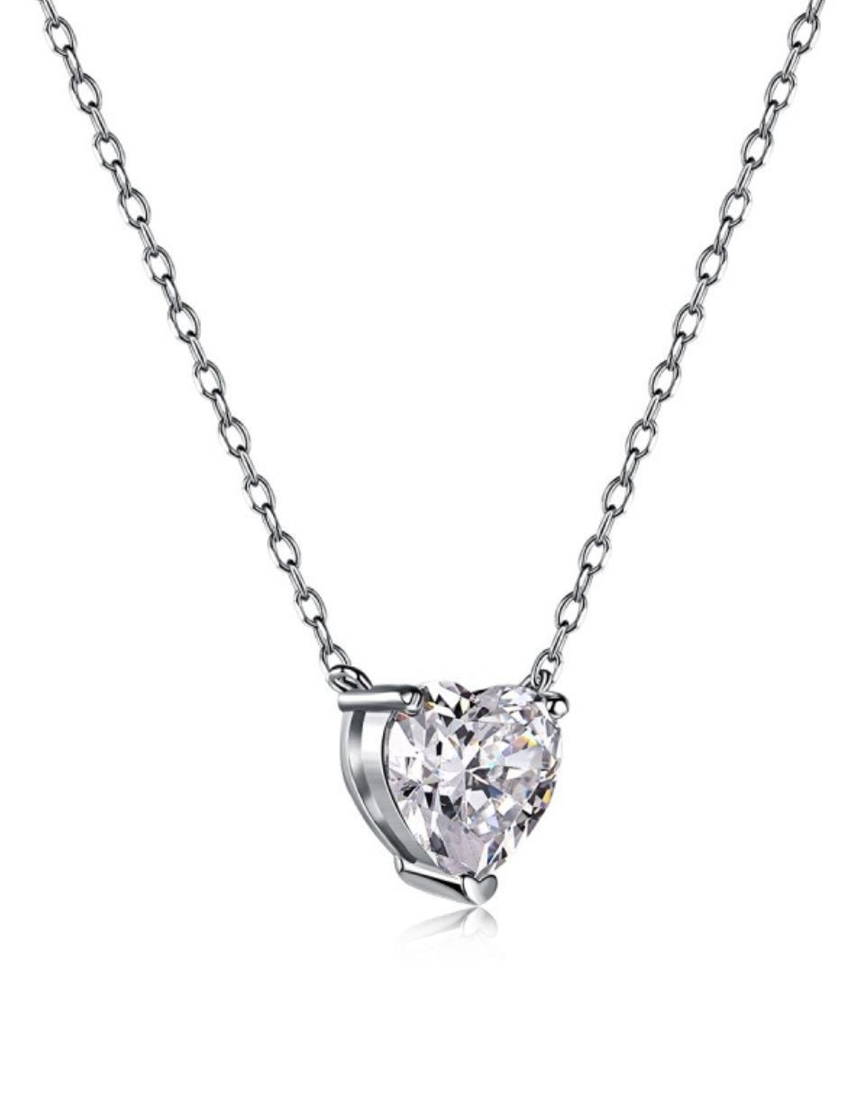 Collar de corazón Lise de plata P 925