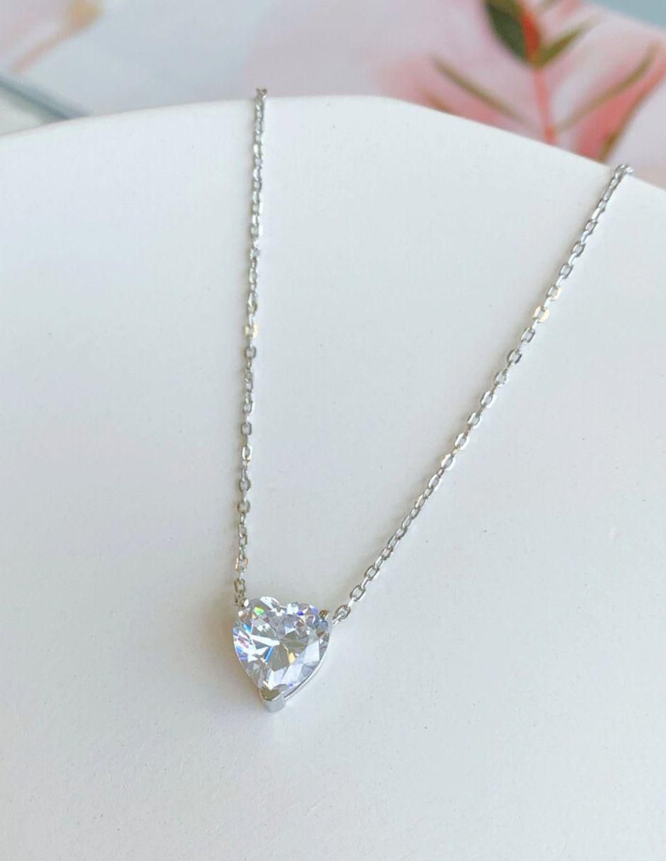 Collar de corazón Lise de plata P 925 3