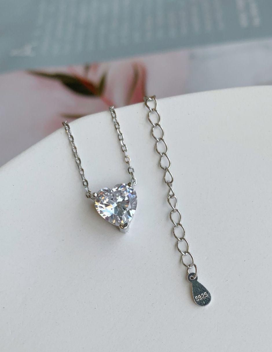 Collar de corazón Lise de plata P 925 2