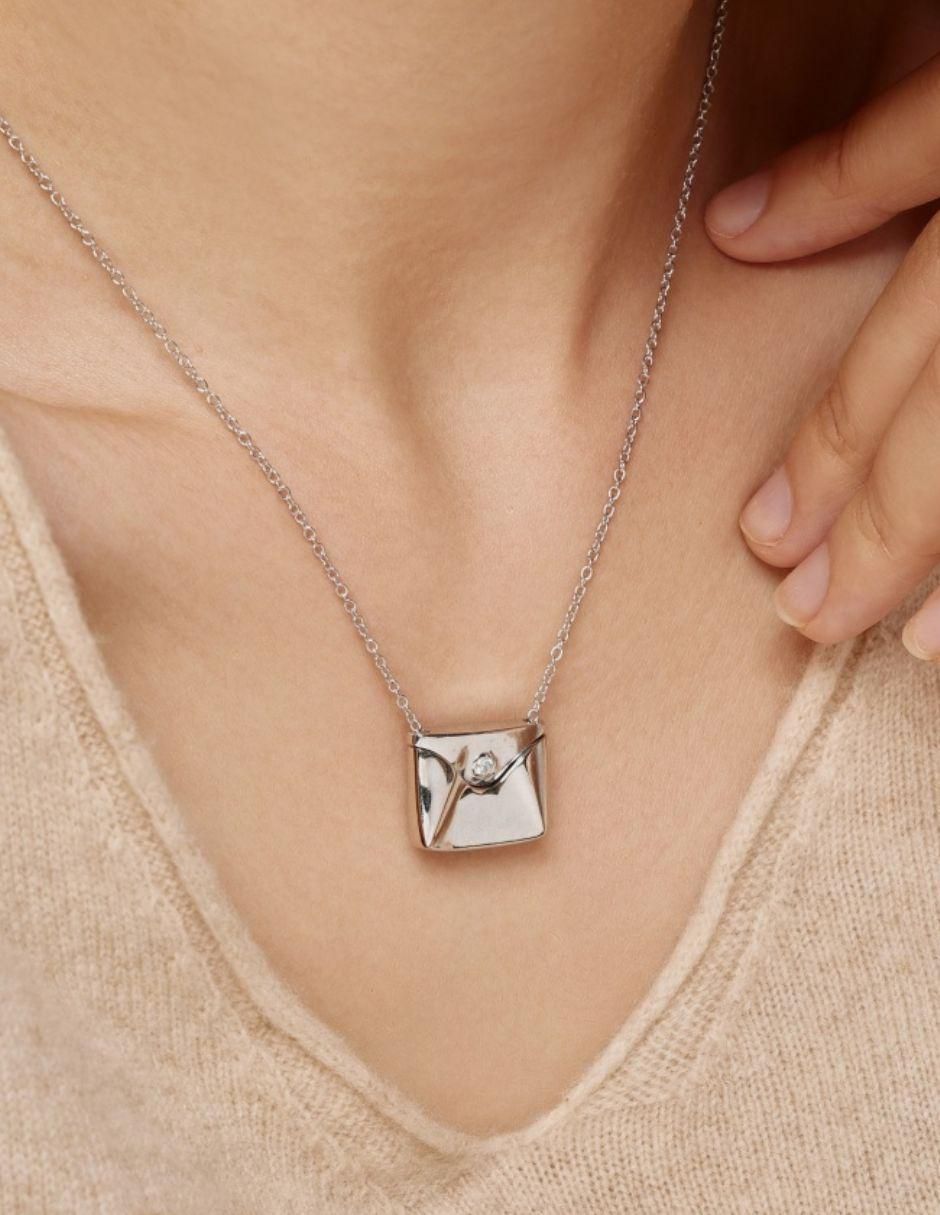 Collar rectangular Iris de plata P 925 3