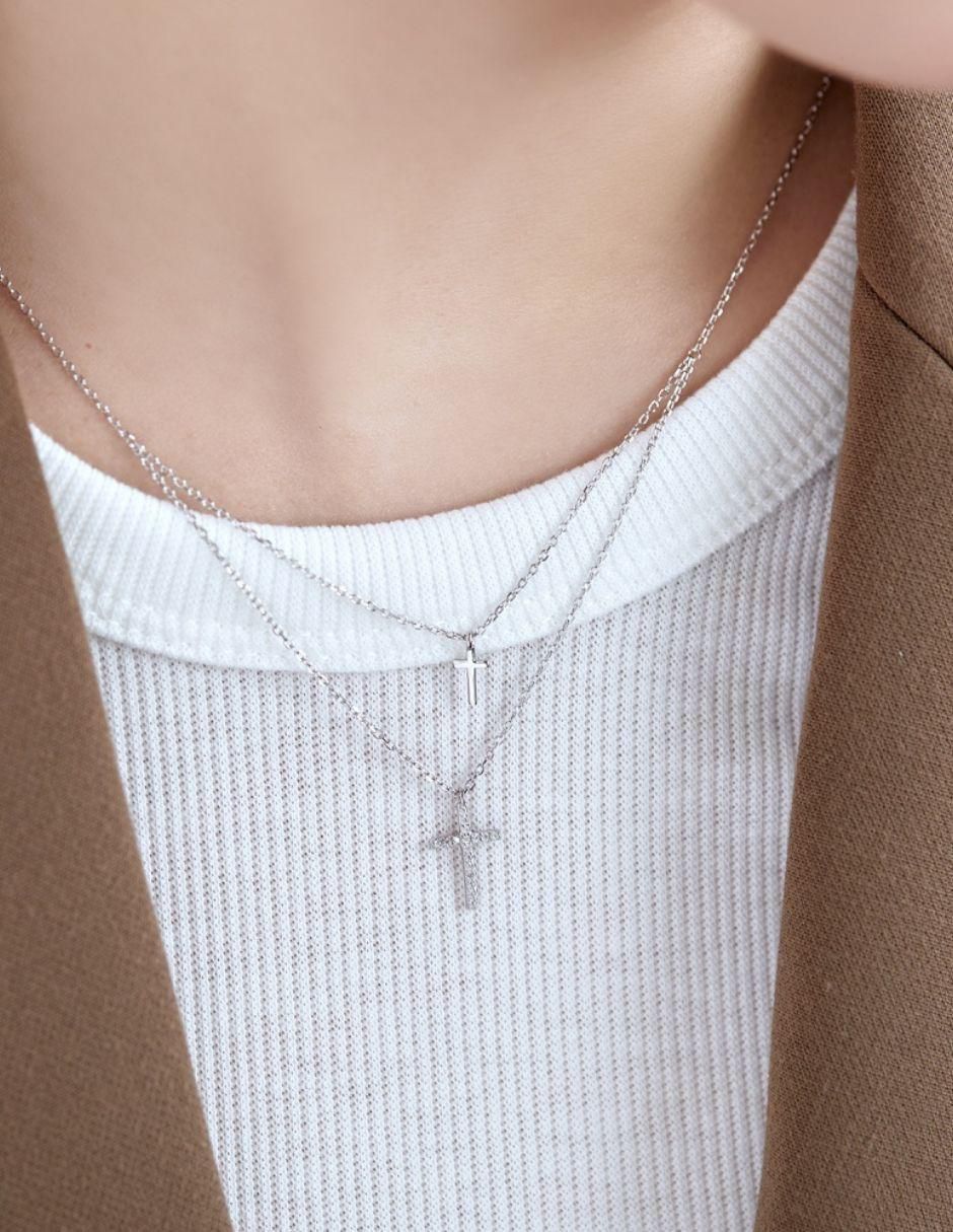 Collar cruz Clemence de plata P 925 3