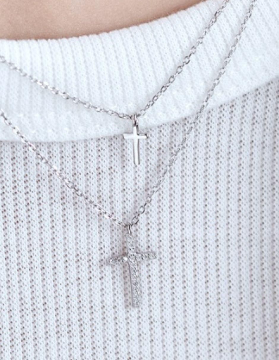 Collar cruz Clemence de plata P 925 4