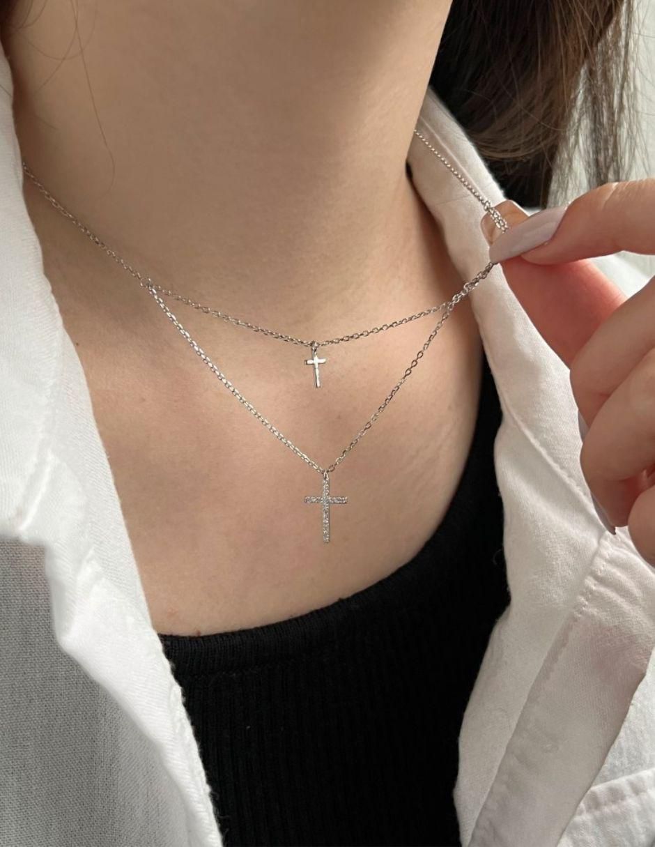 Collar cruz Clemence de plata P 925 5