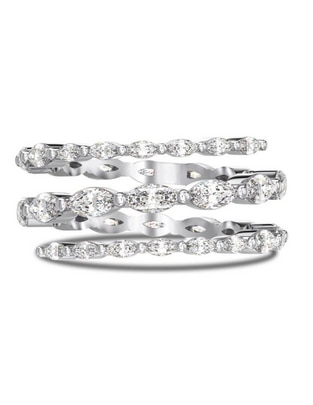 Anillo Haruhi P 925 de plata zirconia baño de rodio