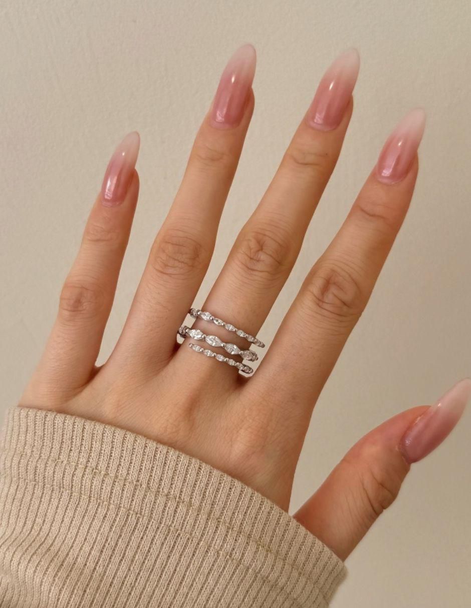 Anillo Haruhi P 925 de plata zirconia baño de rodio 6