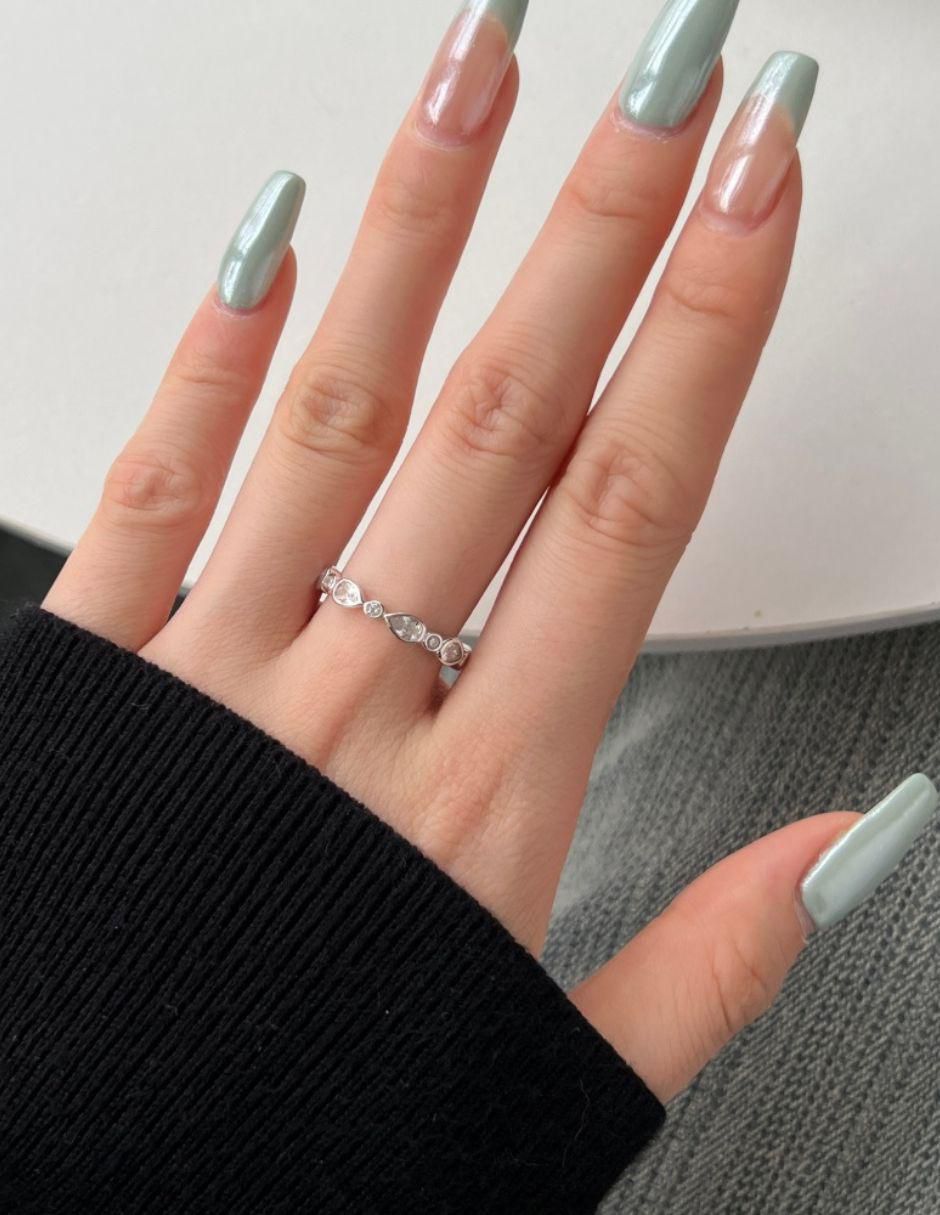 Anillo redondo Kaori P 925 de plata zirconia baño de rodio 6