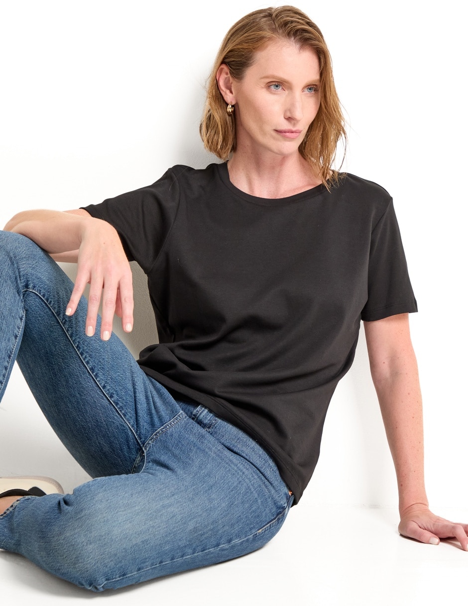 Playera manga corta 365 Essential cuello redondo para mujer Playera manga corta 365 Essential cuello redondo para mujer