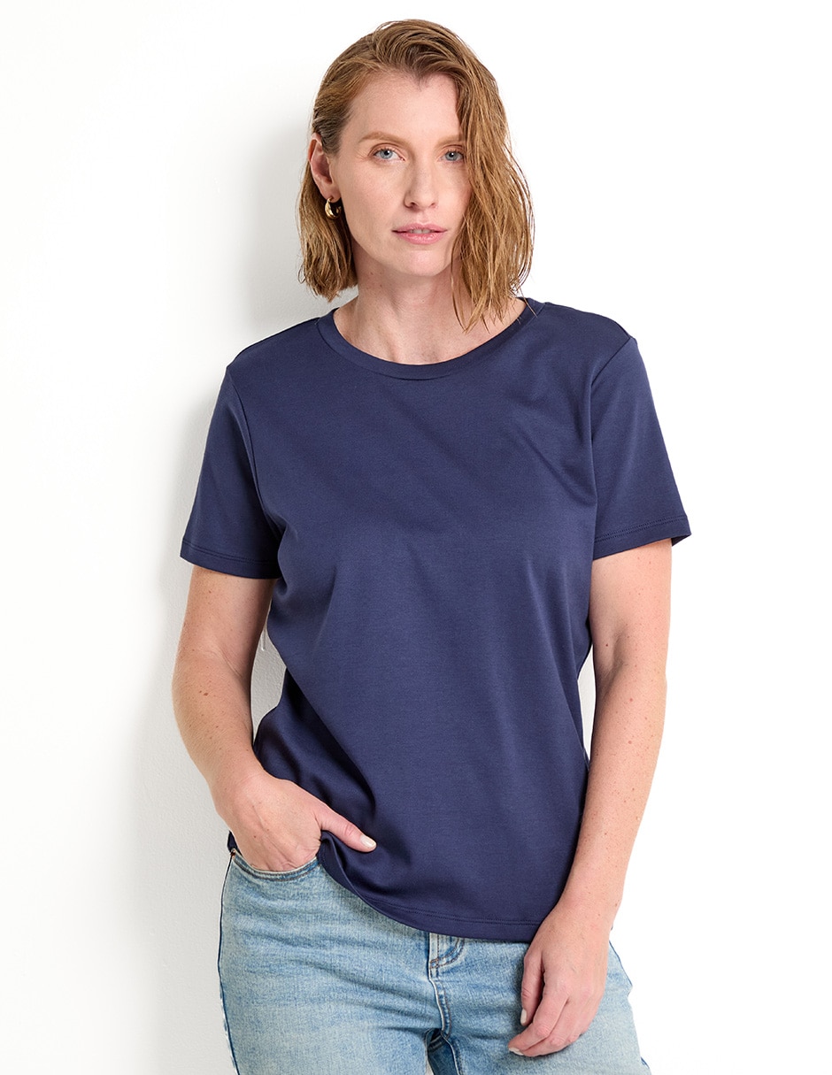 Playera manga corta 365 Essential cuello redondo para mujer Playera manga corta 365 Essential cuello redondo para mujer