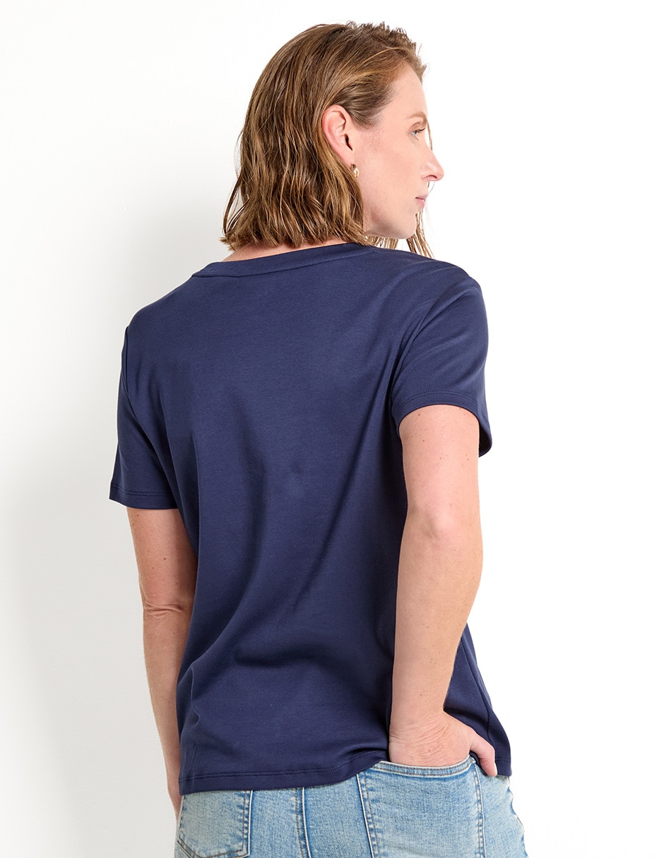 Playera manga corta 365 Essential cuello redondo para mujer 4