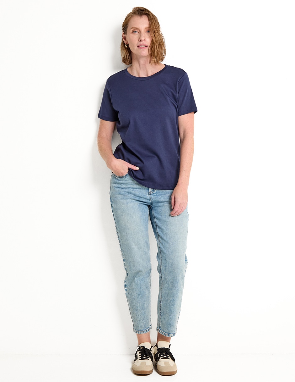 Playera manga corta 365 Essential cuello redondo para mujer 3