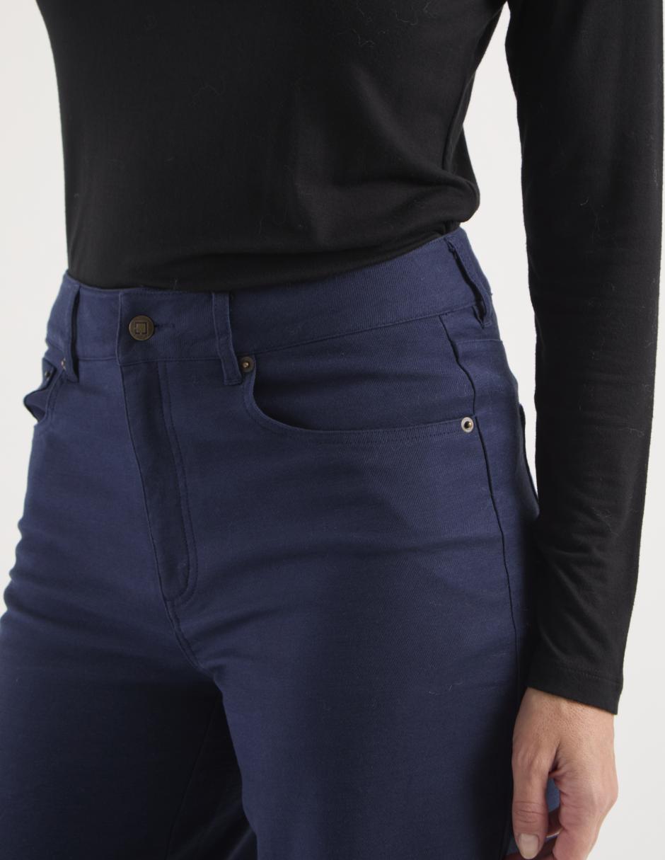 Jeans relaxed amplio corte cintura para mujer 3