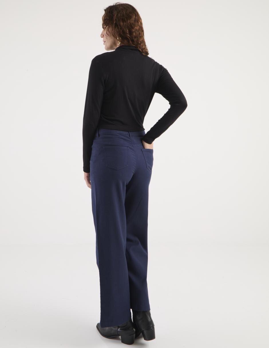 Jeans relaxed amplio corte cintura para mujer 4