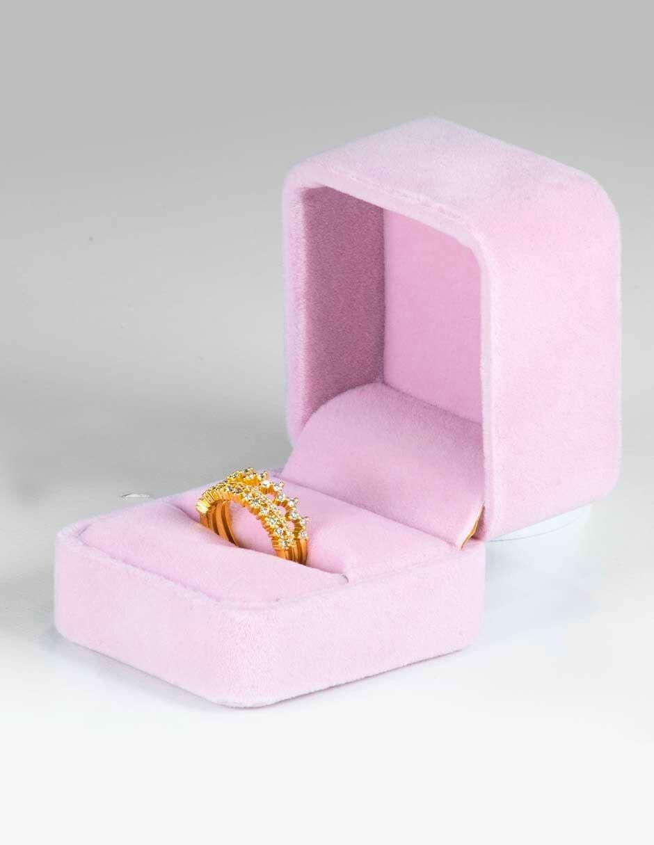 Anillo de corona Crown 14 k zirconia baño de oro 2
