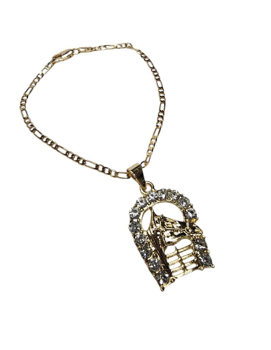 Pulsera de oro laminado con zirconia 14 K Equino acabado brillante 5