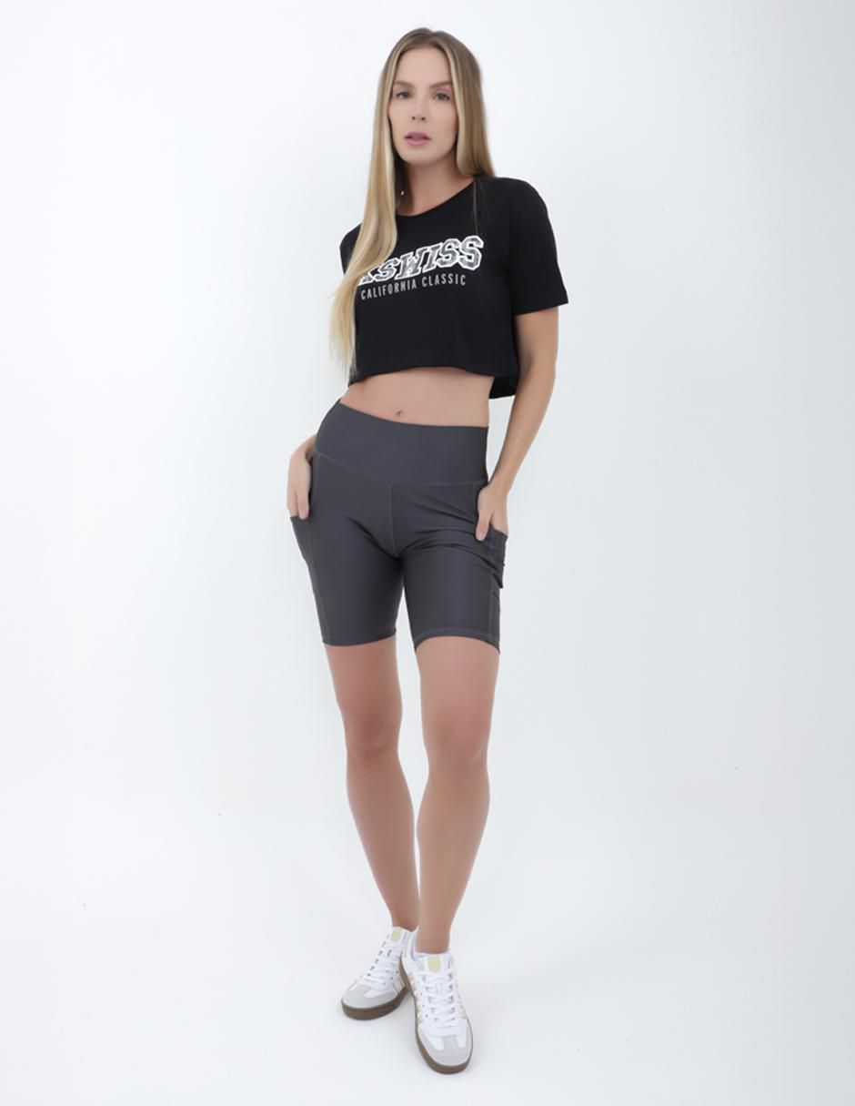 Playera manga corta cuello redondo para mujer 3