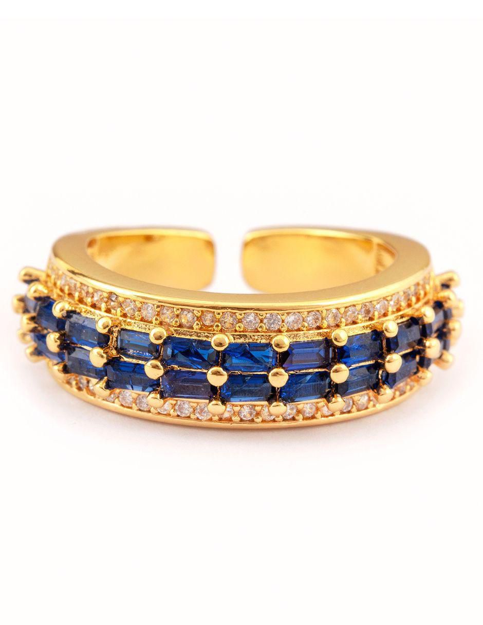 Anillo Halo 18 k zirconia baño de oro Anillo Halo 18 k zirconia baño de oro