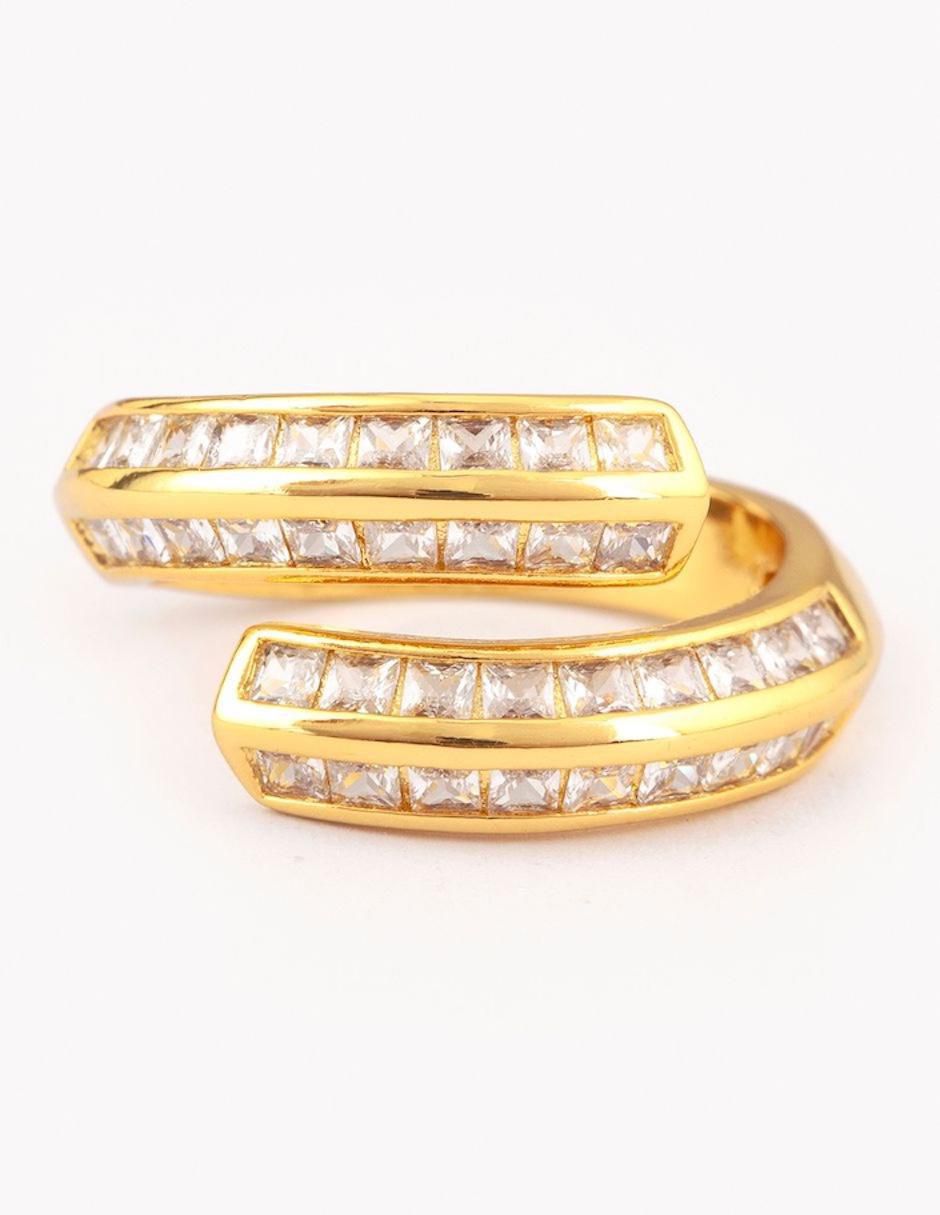 Anillo Senda 18 k zirconia baño de oro Anillo Senda 18 k zirconia baño de oro
