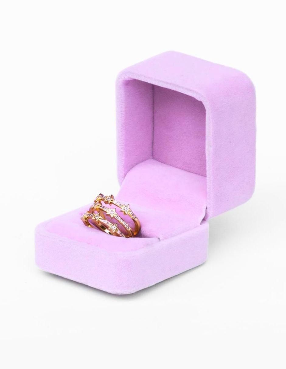 Anillo de estrella Estelar 18 k zirconia baño de oro 2