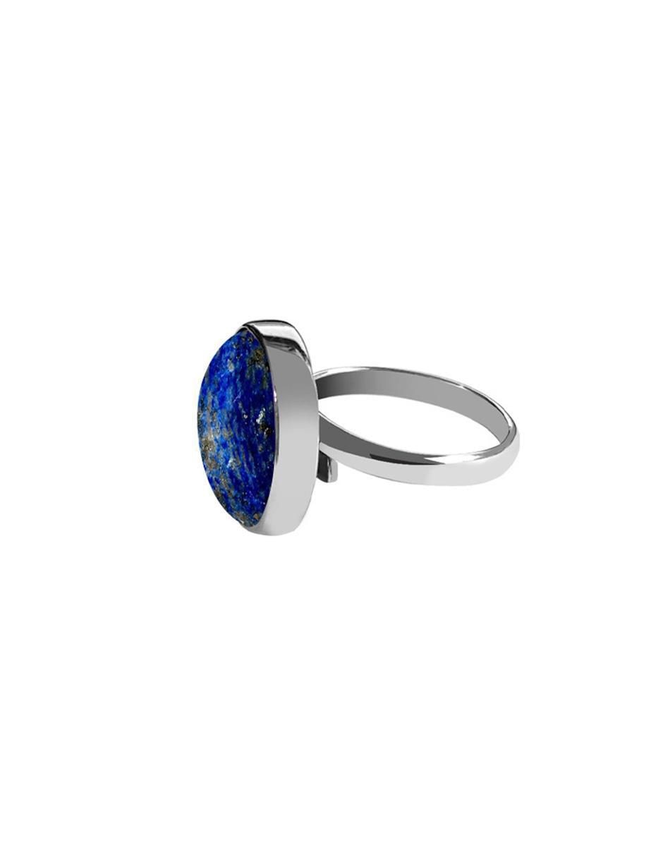 Anillo P 925 de plata lapislázuli brillante 3