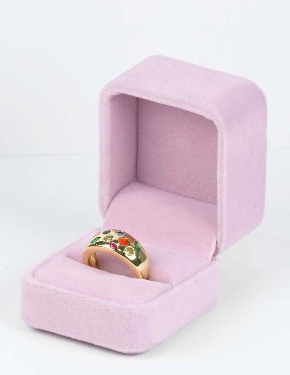 Anillo Bravura Golden zirconia baño de oro 3