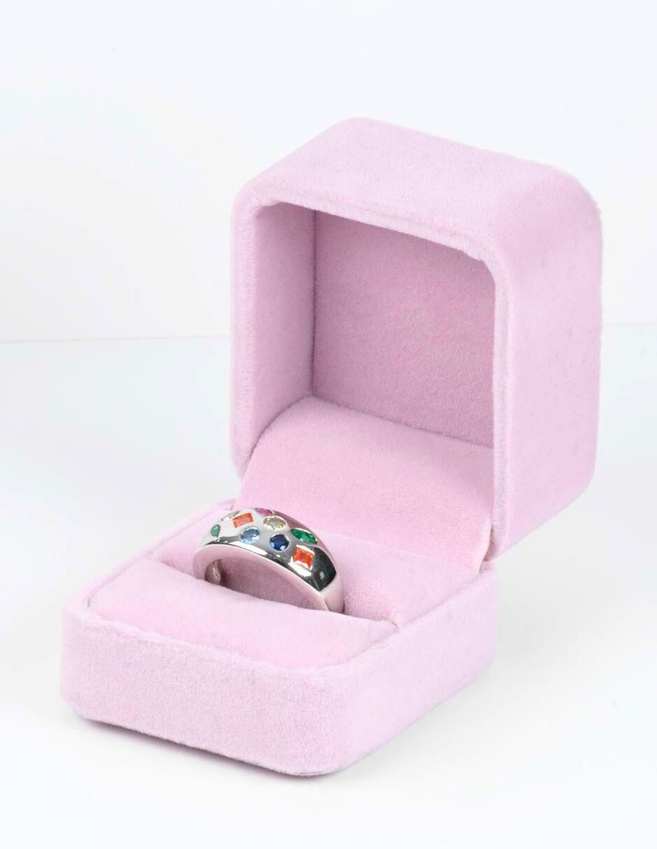 Anillo Bravura zirconia baño de rodio 4