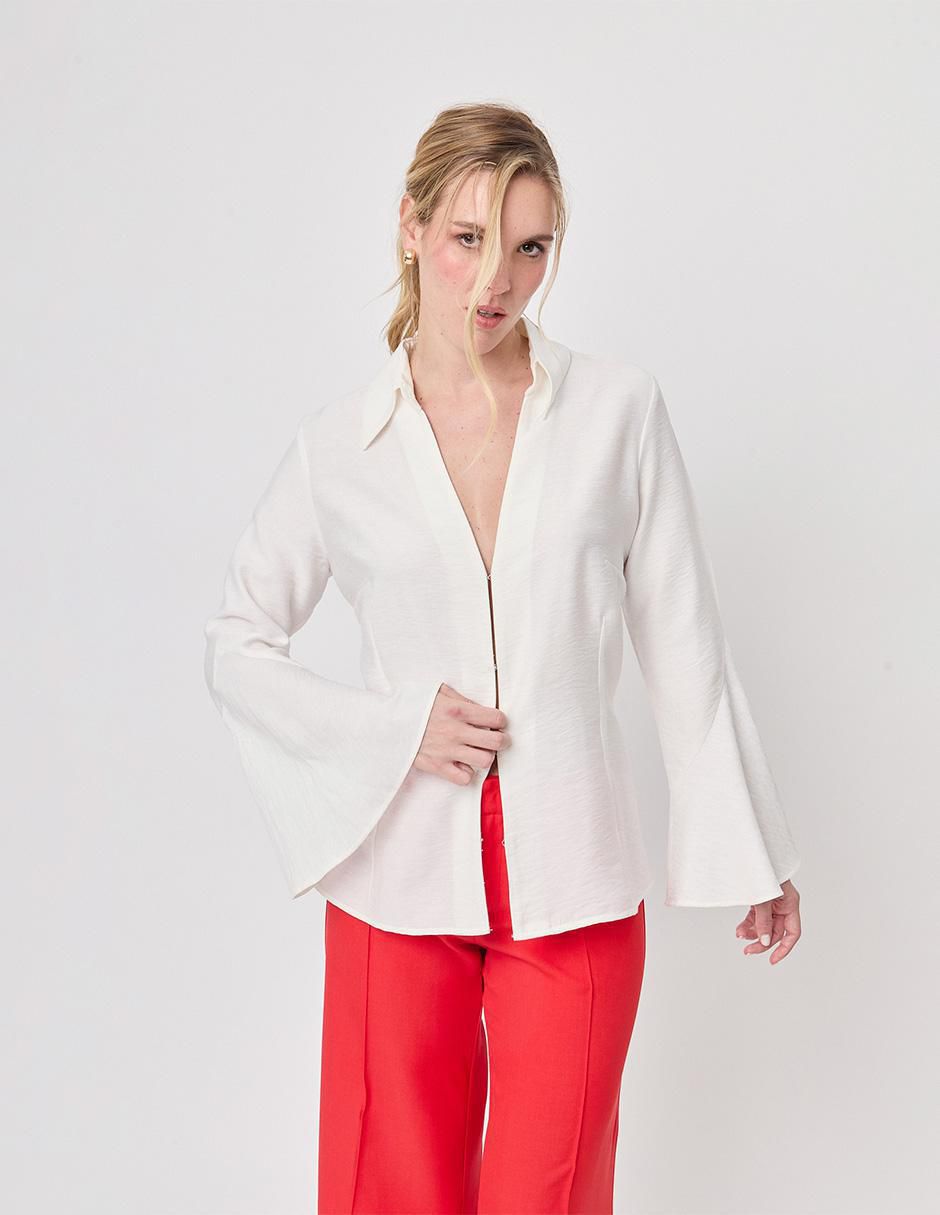 Blusa Linea Pura manga larga para mujer