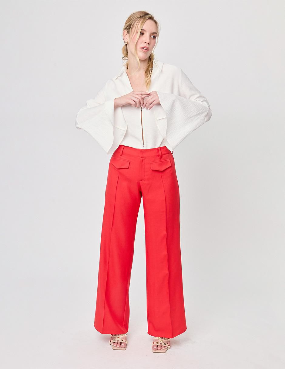 Pantalón de vestir relajado para mujer 6
