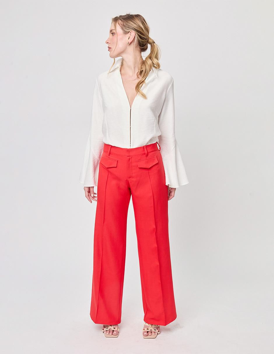 Pantalón de vestir relajado para mujer 5