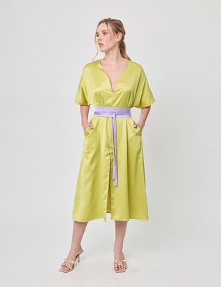 Vestido midi formal paixao para mujer