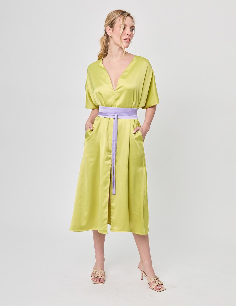 Vestido midi formal paixao para mujer